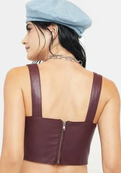 AFRM Bustier Crop Top Koa Bustier Top