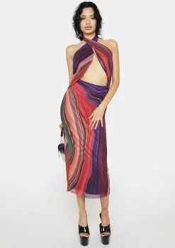 AFRM Dresses Tana Mesh Midi Dress