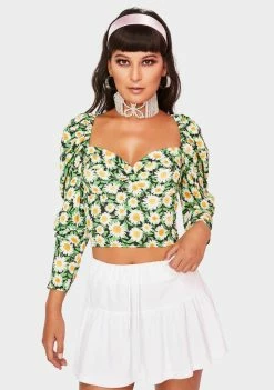 AFRM Long Sleeve Crop Top Effie Top
