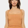 AFRM Caramel Cynthia Ribbed Corset Top