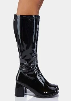 Ellie Shoes Go-Go Baby Patent Boots Boots & Booties