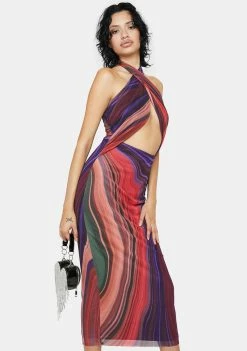 AFRM Dresses Tana Mesh Midi Dress