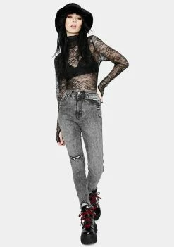 AFRM Tops Zadie Stretch Lace Top