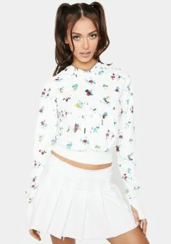 AFRM Kira Velour Crop Hoodie