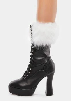 Ellie Shoes Joy Heeled Boots Platform Boots