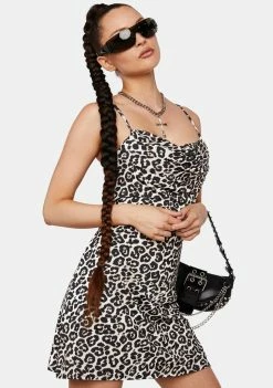 AFRM Leopard Kamala Mini Dress