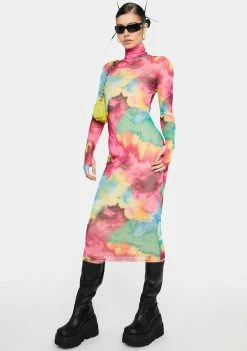 AFRM Shailene Mesh Midi Dress Midi Dresses