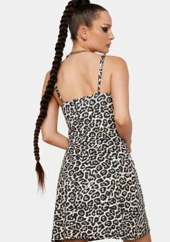 AFRM Leopard Kamala Mini Dress
