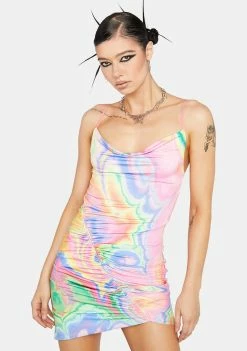 AFRM Club Dresses Abstract Marble Palmetto Mini Dress