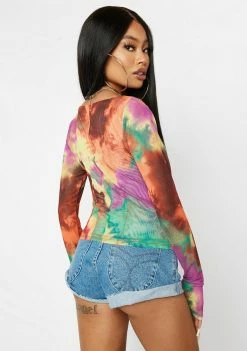 AFRM Tops Summer Abstract Kona Tie Dye Top