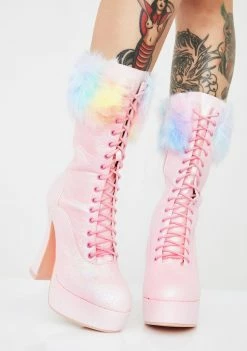 Ellie Shoes Boots & Booties Cotton Candy Chaos Platform Boots