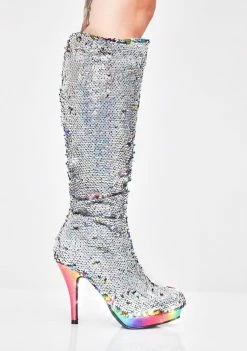 Ellie Shoes Boots & Booties Glitter Fever Knee High Boots