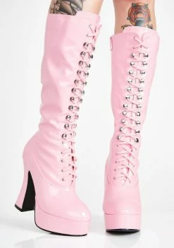Ellie Shoes Candy Beverly Heels Baddie Platform Boots