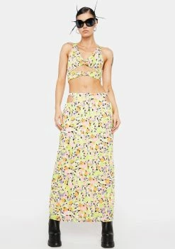 AFRM Spring Daisy Anjeli Midi Skirt