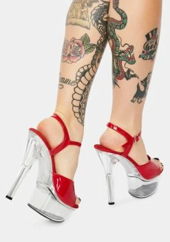 Ellie Shoes Platforms Sassy Presence Clear Platform Heels