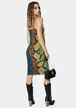 AFRM Dresses Ombre Snake Amina Maxi Dress