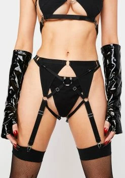 The End Lingerie Strappy Garter Belt And Thong Set