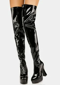 Ellie Shoes Wicked Desire Platform Boots Thigh High Boots