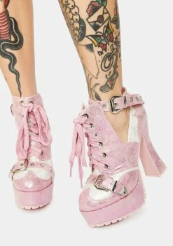 Ellie Shoes Rose Passion Filled Love Heels Platforms