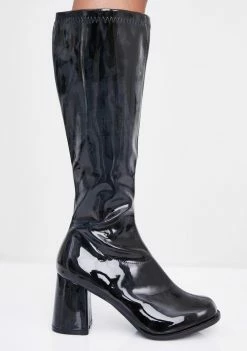 Ellie Shoes Knee High Boots Nocturnal Go-Go Baby Boots