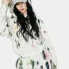 AFRM Tops Blanc Watercolor Tie Dye Sala Hoodie