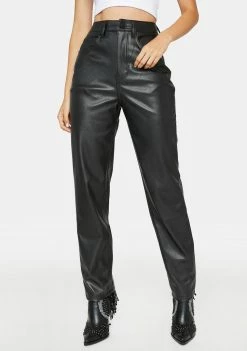 AFRM Rou Faux Leather Straight Leg Pants Bottoms