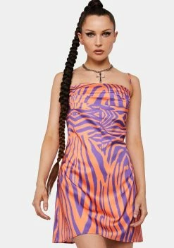 AFRM Orange Zebra Doss Mini Dress Sundress