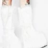 Ellie Shoes Boots & Booties Pure Party Monster Fuzzy Platform Boots