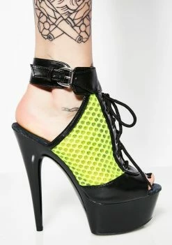 Ellie Shoes Dominate 'Em Lace-Up Heels Platforms