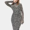 AFRM Spring Leopard Shailene Mesh Midi Dress