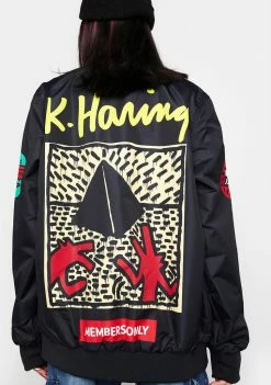 Members Only Keith Haring Bomber Jacket