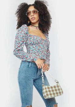 AFRM Lotte Puff Sleeve Corset Top