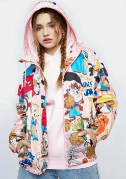 Members Only X Looney Tunes Light Pink Windbreaker Outerwear