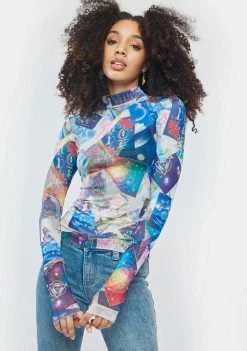 AFRM Pride Postcard Mesh Zadie Turtleneck