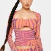 AFRM Orange Zebra Noreen Cut-Out Top