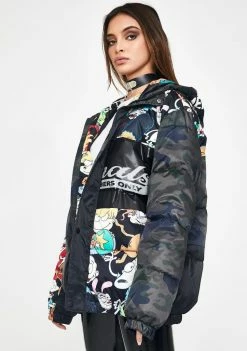 Members Only Nickelodeon Camo Puffer Jacket