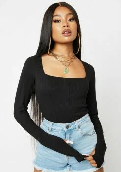 AFRM Tops Noir Jour Top