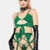 The End Lingerie Green Wrap Around Bralette Top