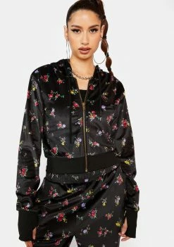 AFRM Outerwear Noir Floral Bedford Jacket