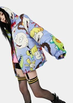 Members Only Outerwear Nickelodeon Purple Puffer Jacket