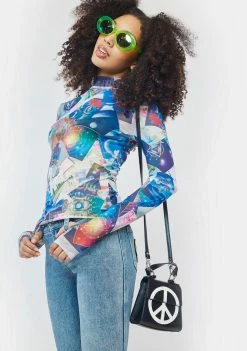 AFRM Pride Postcard Mesh Zadie Turtleneck