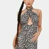 AFRM Printed Jumpsuit Leopard Wyn Cut-Out Catsuit