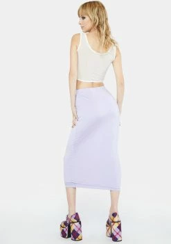 AFRM Lavender Matador Midi Skirt