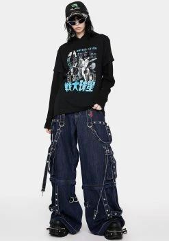 Impact Chinese Monochrome Poster Graphic Tee Tops