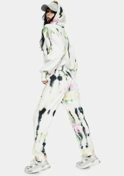 AFRM Blanc Watercolor Tie Dye Costa Joggers Bottoms