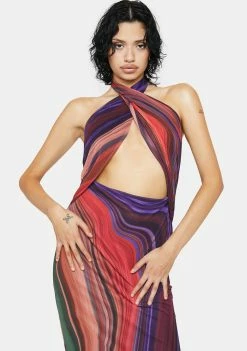 AFRM Dresses Tana Mesh Midi Dress