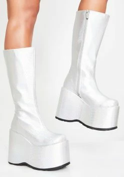 Ellie Shoes Arctic Rave Venom Platform Boots