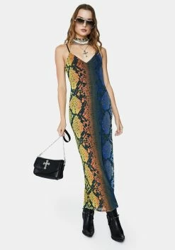 AFRM Dresses Ombre Snake Amina Maxi Dress