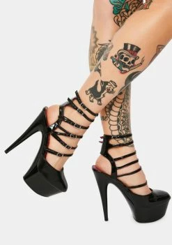 Ellie Shoes Dangerous Woman Platform Buckle Heels