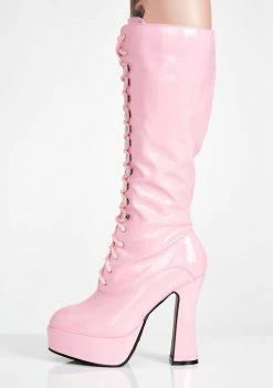 Ellie Shoes Candy Beverly Heels Baddie Platform Boots